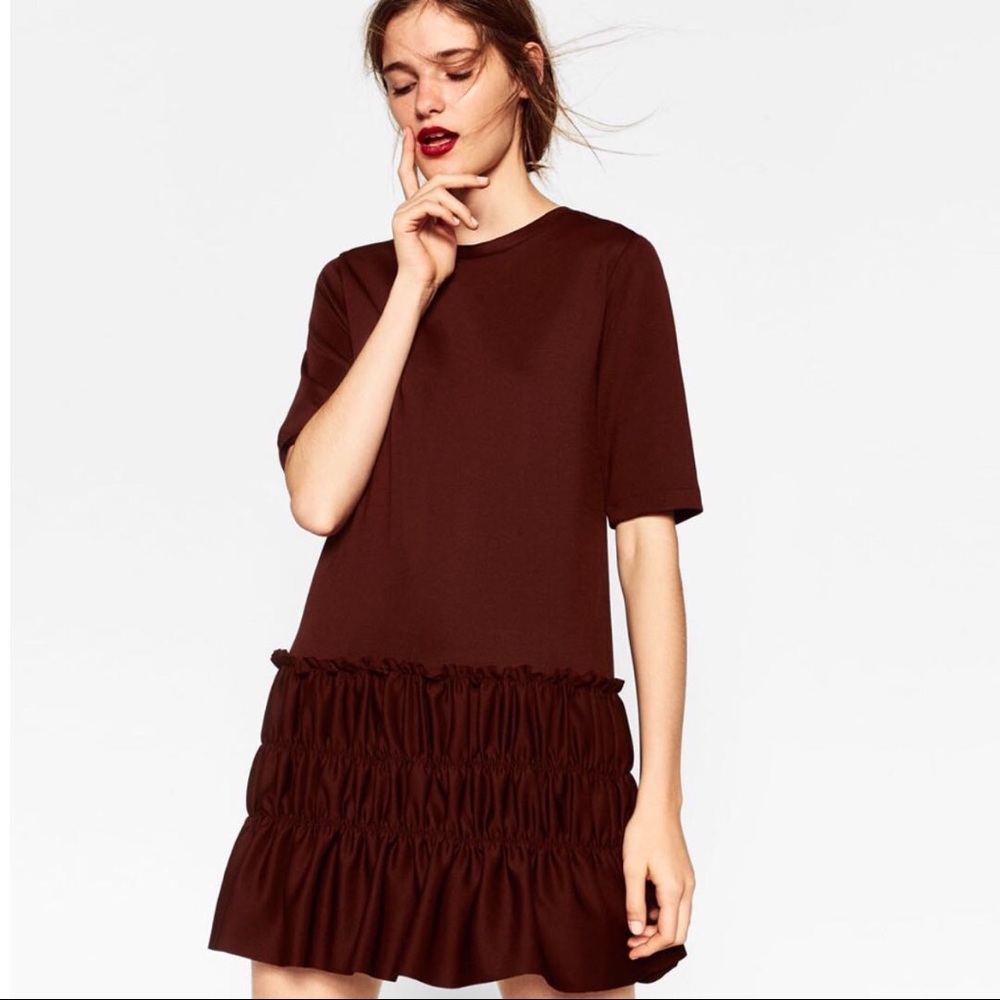 Zara Gathered Hem Dress